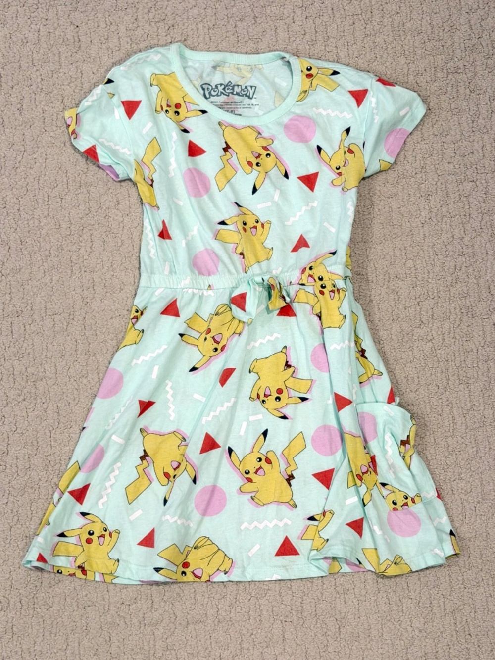 Pokemon Tie Waist Dress Size 7/8